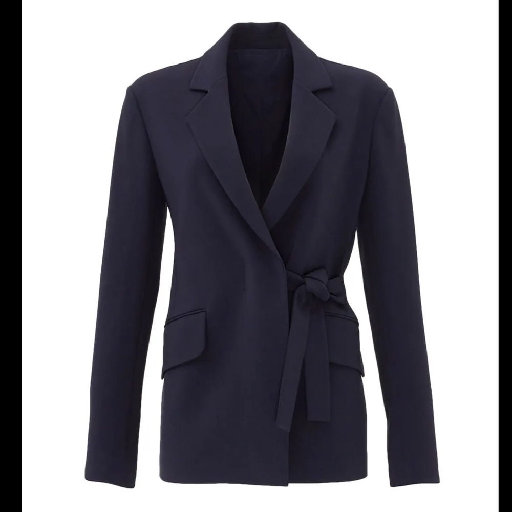 Theory Nibel Blazer Navy Blue Crepe Size 6